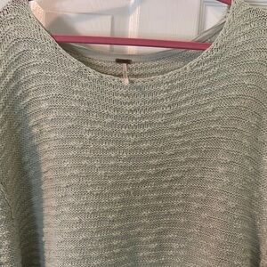 Free People Long Knitted Sweater- Moss size Small